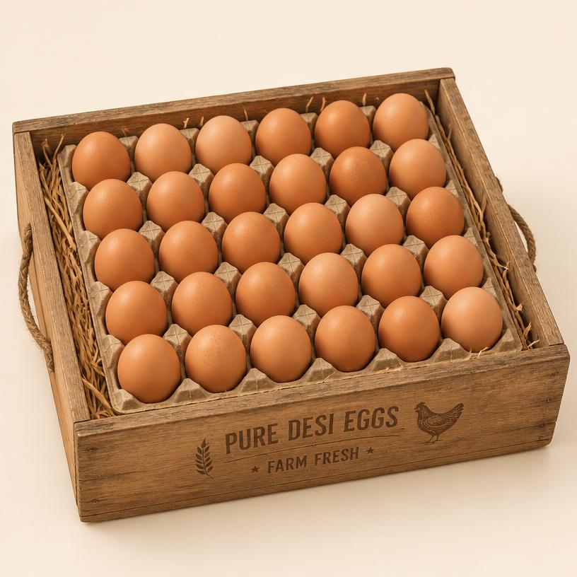 Free Range Pure Desi eggs pack from Anda Wala
