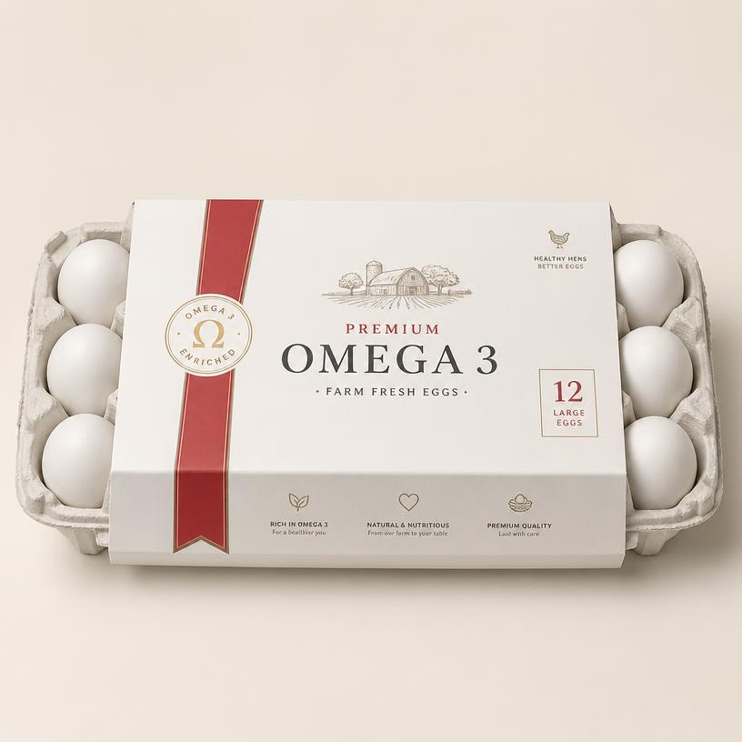 White Omega 3 Eggs
